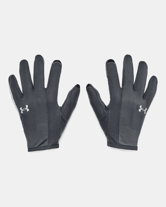 Men's UA Storm Run Liner Gloves, Gray, pdpMainDesktop image number 0